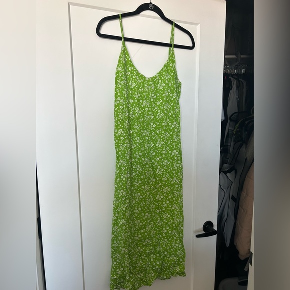 Reformation green floral slip dress - Picture 3 of 4